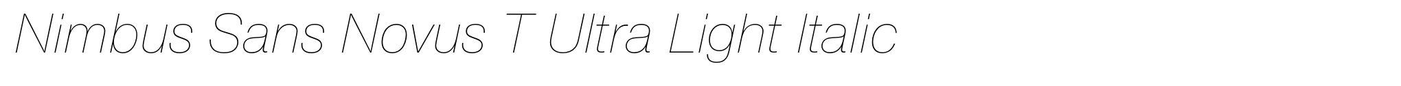 Nimbus Sans Novus T Ultra Light Italic image
